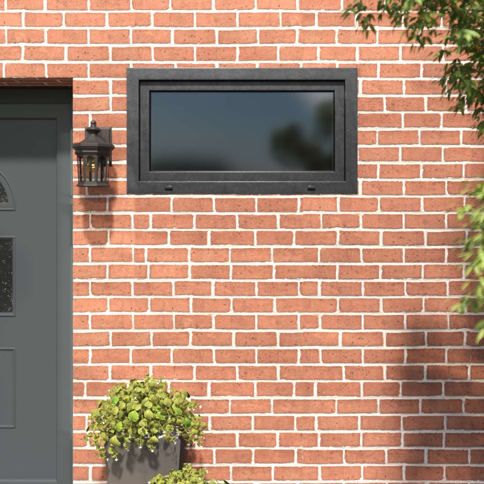 vidaXL Okno piwniczne RISOR 110 x 60 cm PVC i szkło antracytowy