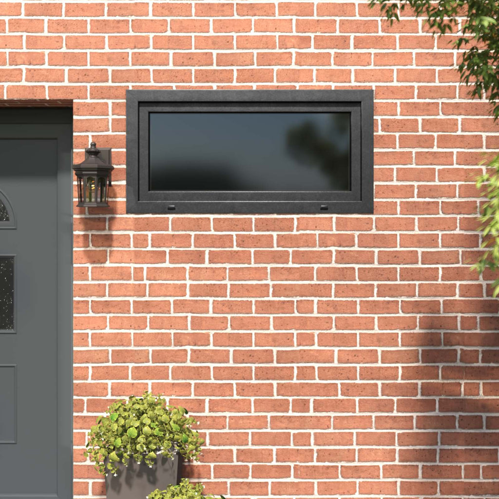 vidaXL Okno piwniczne RISOR 120 x 60 cm PVC i szkło antracytowy