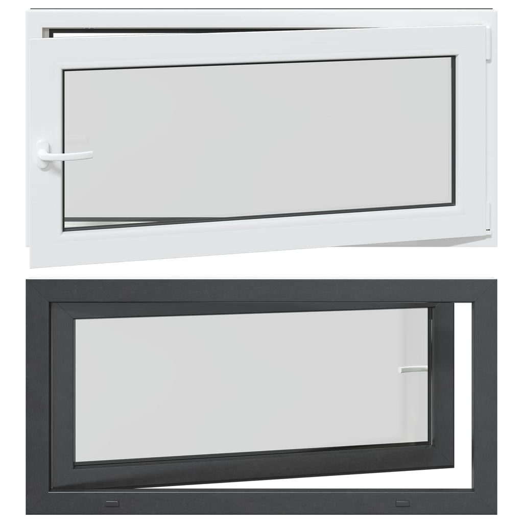 vidaXL Okno piwniczne RISOR 120 x 60 cm PVC i szkło antracytowy