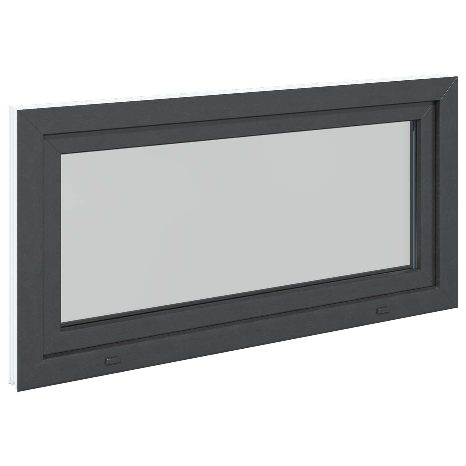 vidaXL Okno piwniczne RISOR 120 x 60 cm PVC i szkło antracytowy