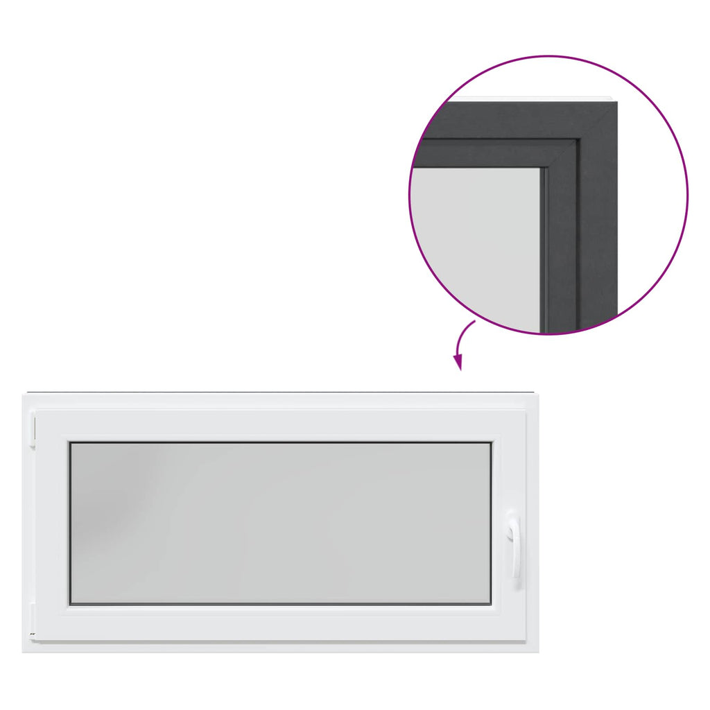 vidaXL Okno piwniczne RISOR 120 x 60 cm PVC i szkło antracytowy