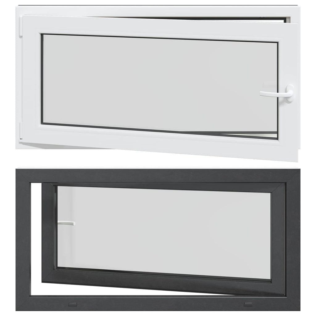 vidaXL Okno piwniczne RISOR 120 x 60 cm PVC i szkło antracytowy