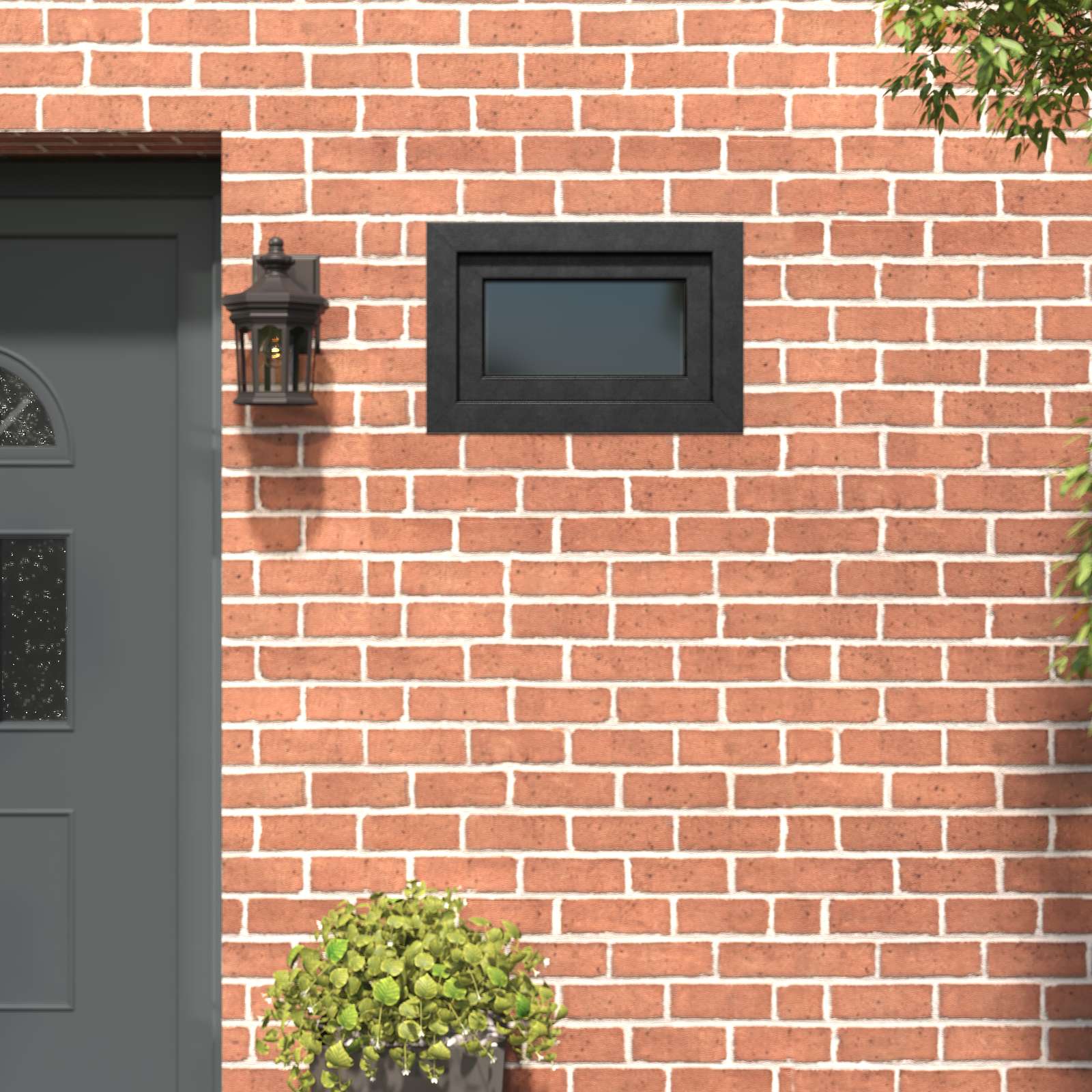 vidaXL Okno piwniczne RISOR 60 x 40 cm PVC i szkło antracytowy
