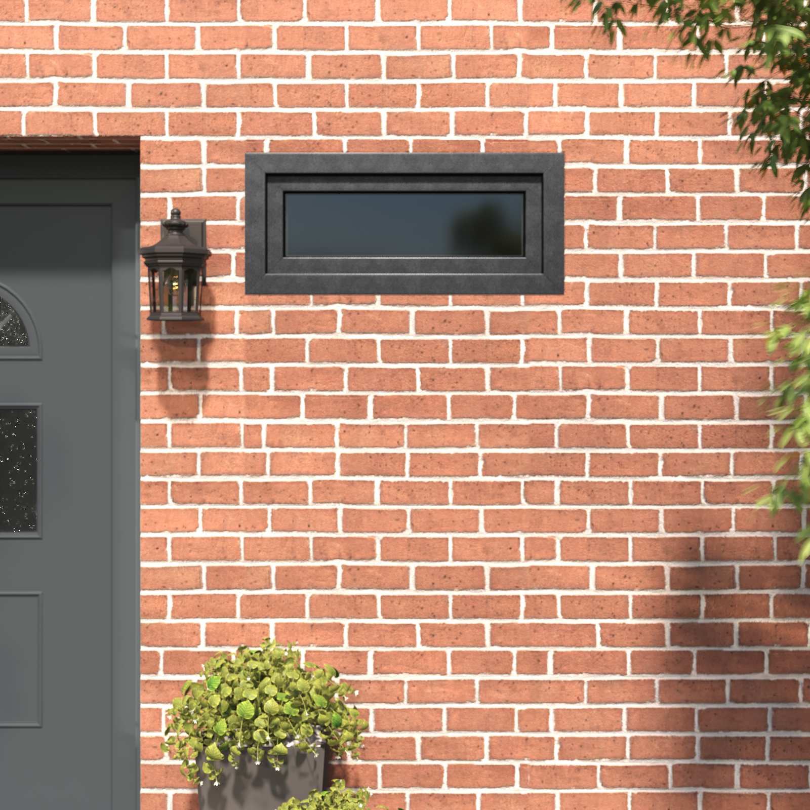 vidaXL Okno piwniczne RISOR 90 x 40 cm PVC i szkło antracytowy
