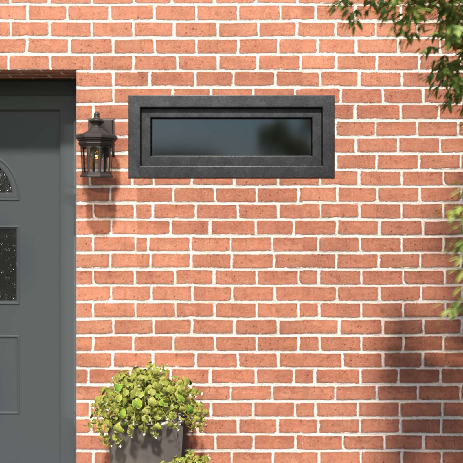 vidaXL Okno piwniczne RISOR 100 x 40 cm PVC i szkło antracytowy