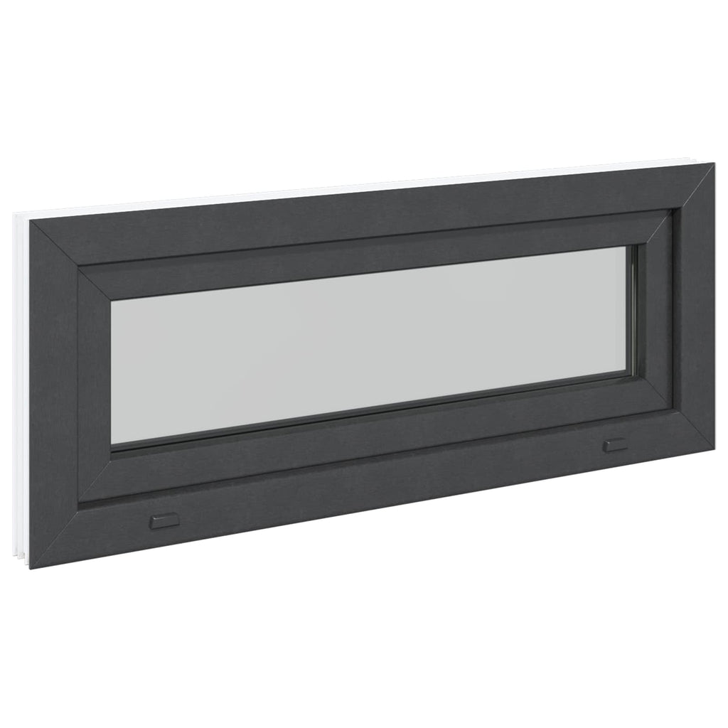 vidaXL Okno piwniczne RISOR 100 x 40 cm PVC i szkło antracytowy