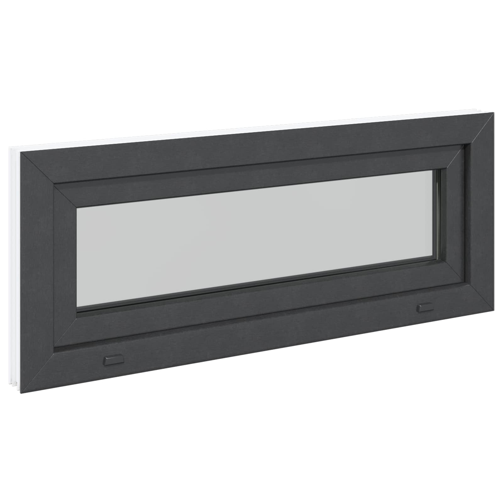 vidaXL Okno piwniczne RISOR 100 x 40 cm PVC i szkło antracytowy