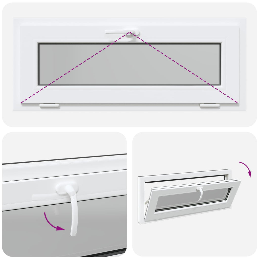 vidaXL Okno piwniczne RISOR 100 x 40 cm PVC i szkło antracytowy