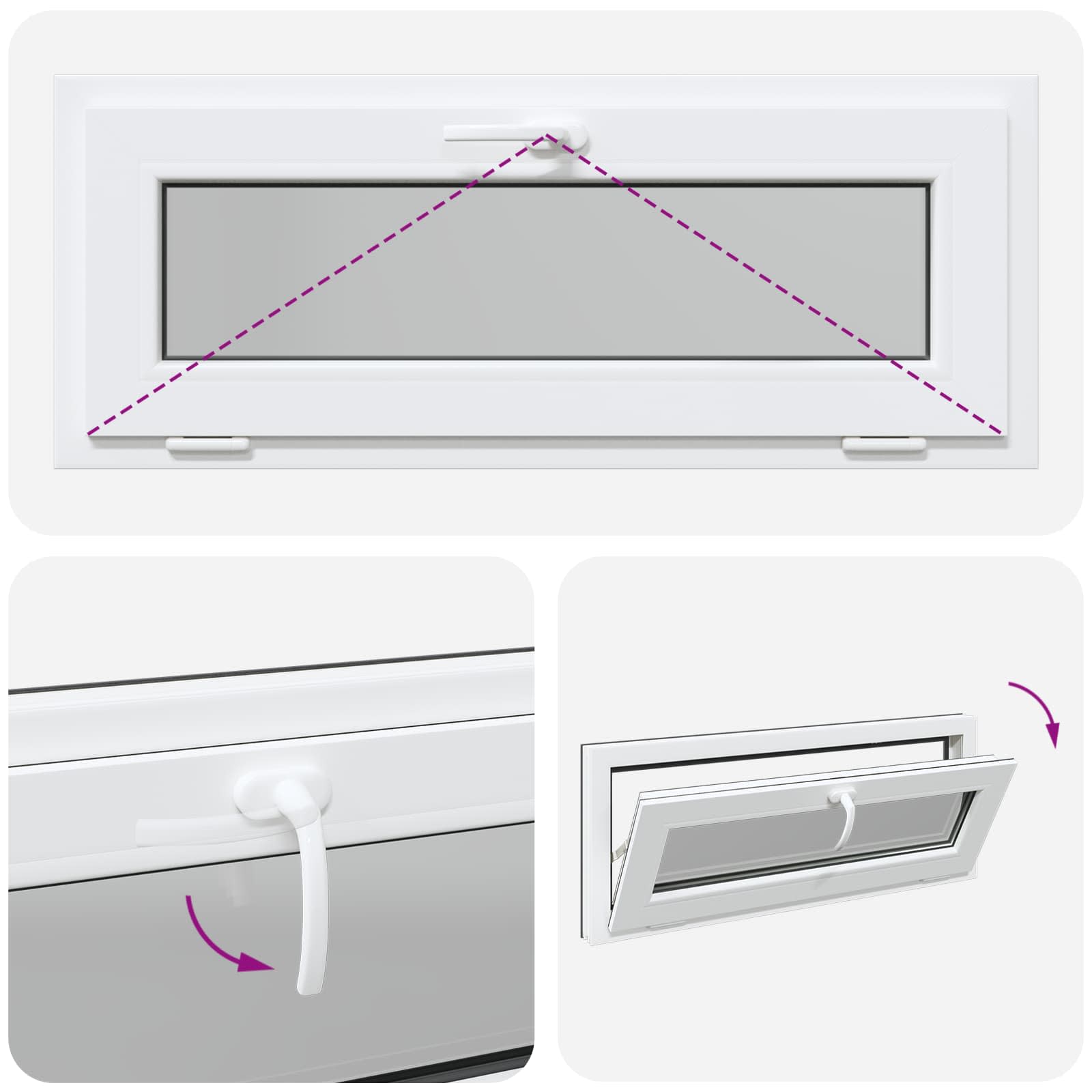 vidaXL Okno piwniczne RISOR 100 x 40 cm PVC i szkło antracytowy