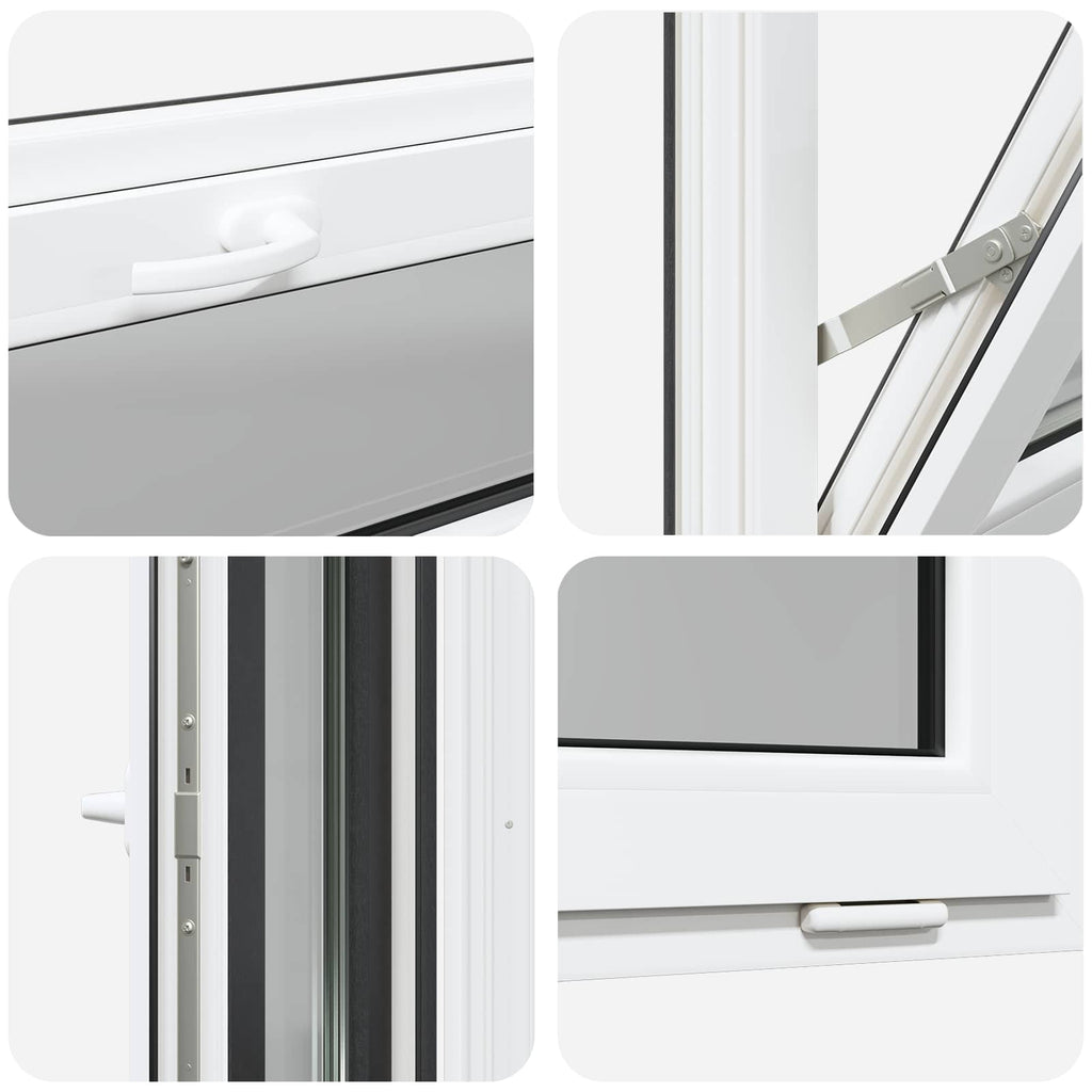 vidaXL Okno piwniczne RISOR 110 x 40 cm PVC i szkło antracytowy