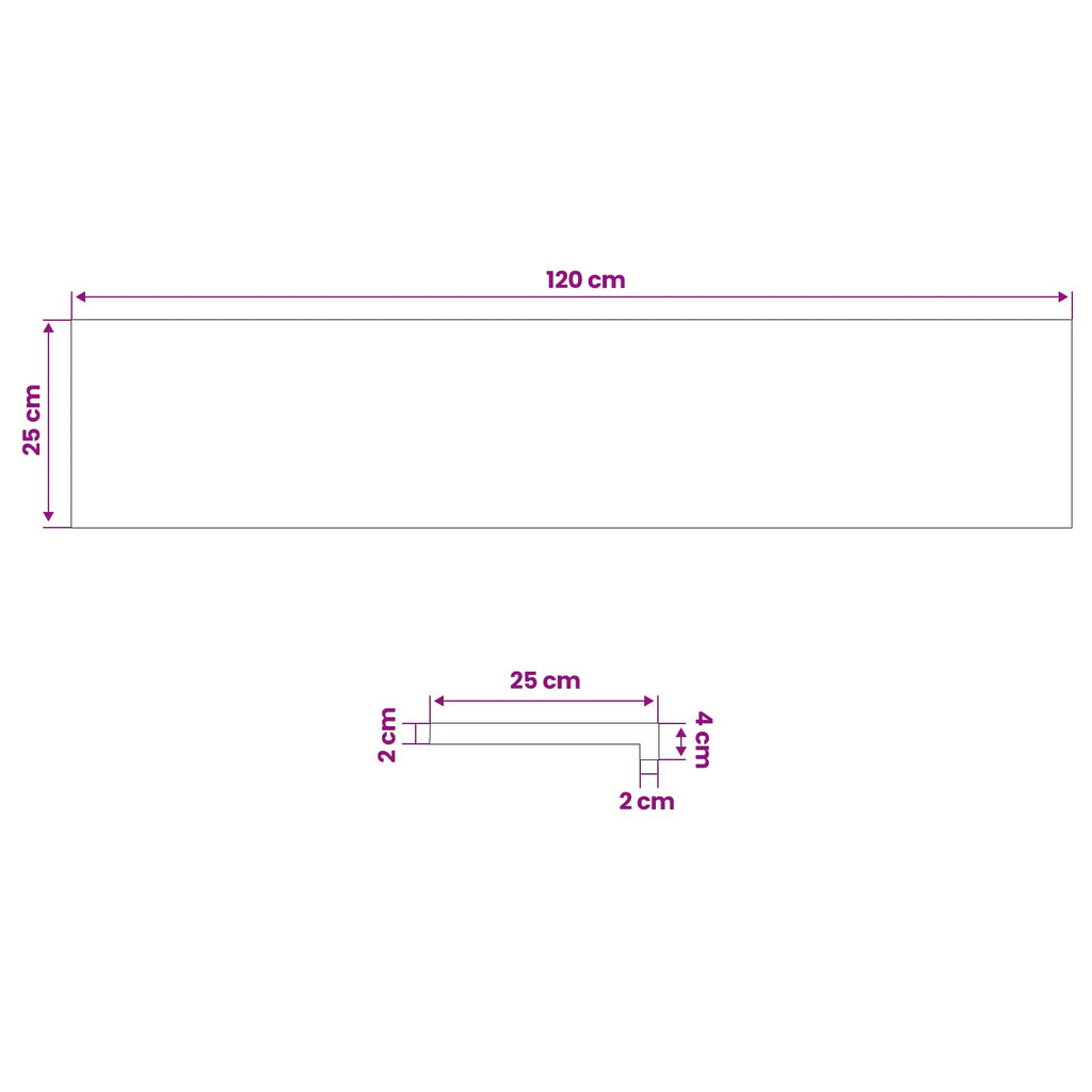 vidaXL Nakładki na schody 2 szt. 120 x 25 x 2 cm naturalny