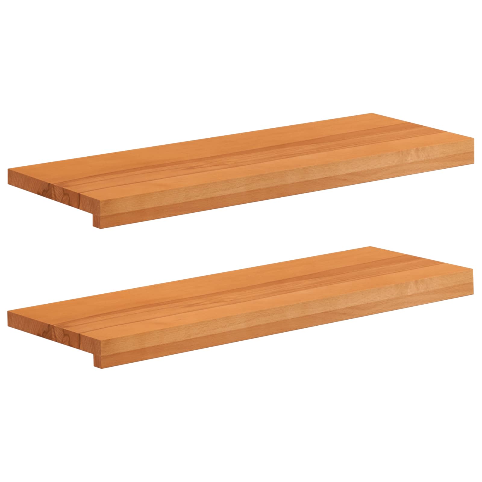 vidaXL Nakładki na schody 2 szt. 80 x 25 x 2 cm Jasny Brąz