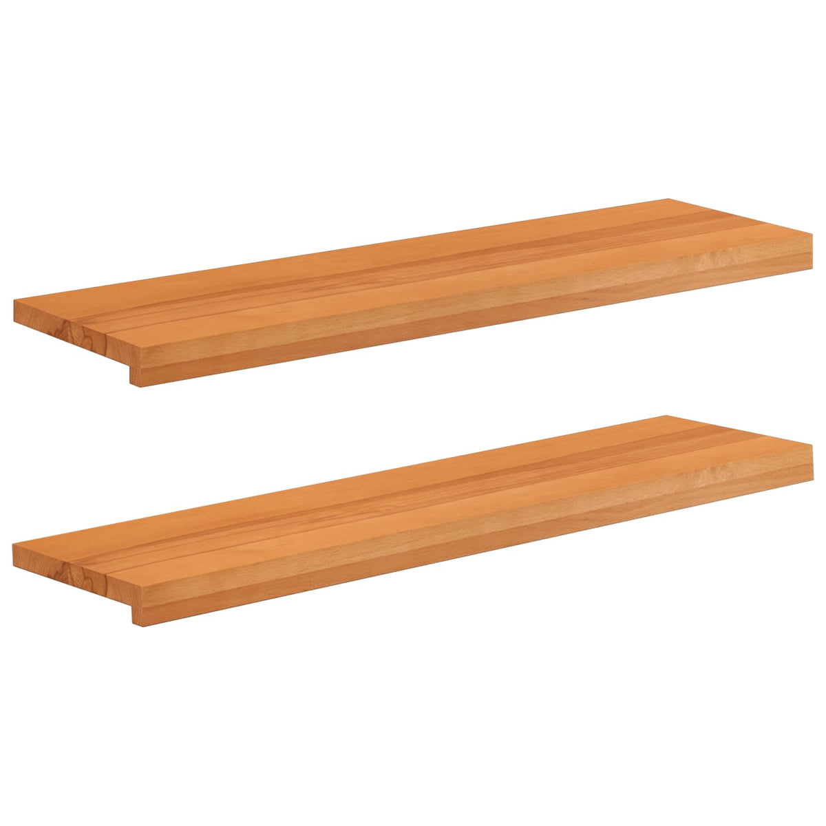 vidaXL Nakładki na schody 2 szt. 90 x 25 x 2 cm Jasny Brąz