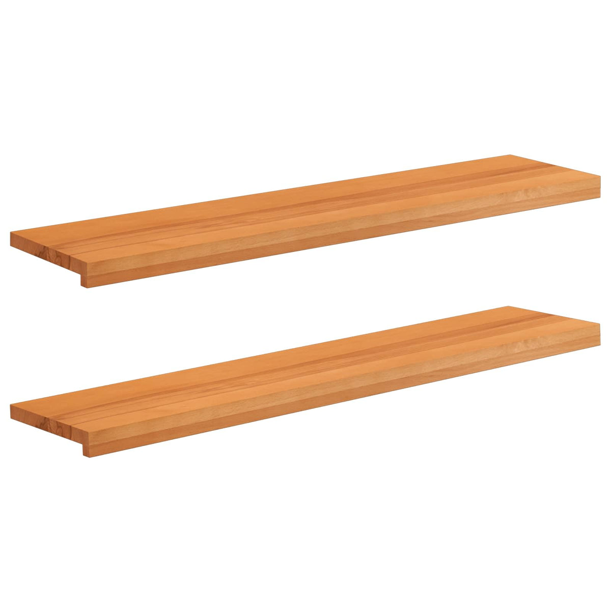 vidaXL Nakładki na schody 2 szt. 110 x 25 x 2 cm Jasny Brąz