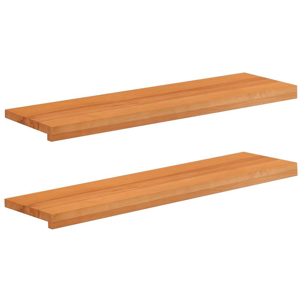 vidaXL Nakładki na schody 2 szt. 90 x 30 x 2 cm Jasny Brąz