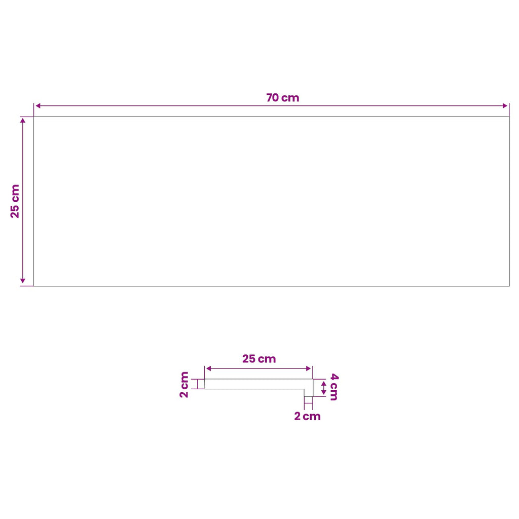 vidaXL Nakładki na schody 2 szt. 70 x 25 x 2 cm Lakier Drewno bukowe