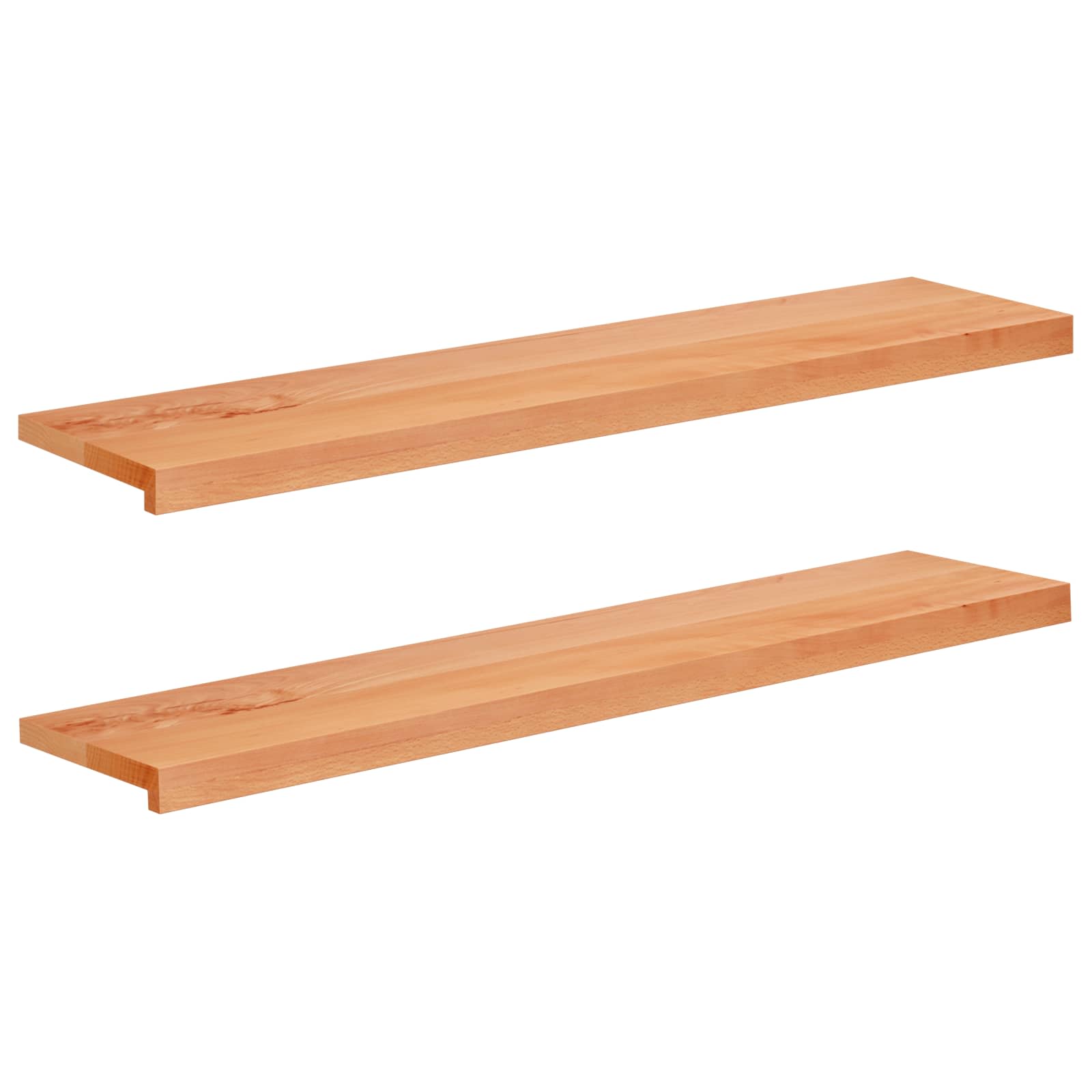 vidaXL Nakładki na schody 2 szt. 120 x 25 x 2 cm Lakier Drewno bukowe