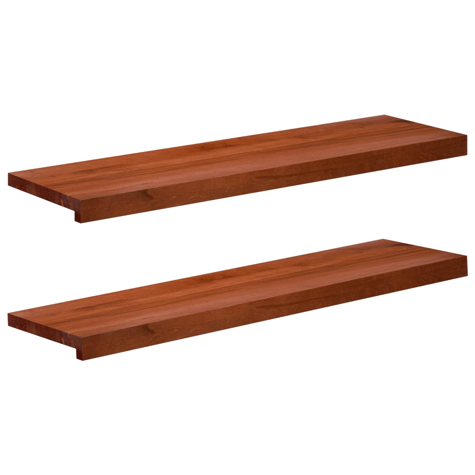 vidaXL Nakładki na schody 2 szt. 100 x 30 x 2 cm brązowy Drewno bukowe