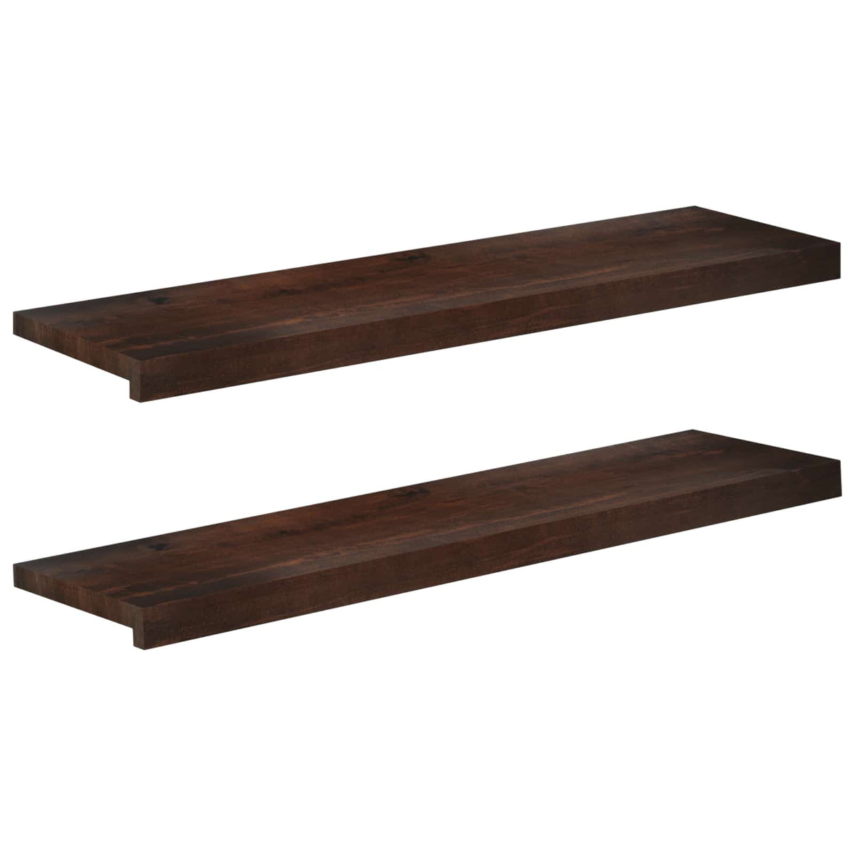 vidaXL Nakładki na schody 2 szt. 100 x 25 x 2 cm Ciemny brąz