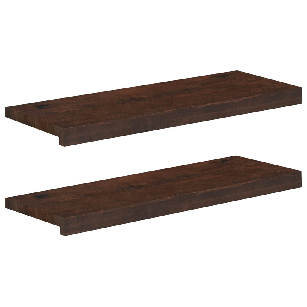 vidaXL Nakładki na schody 2 szt. 70 x 30 x 2 cm Ciemny brąz