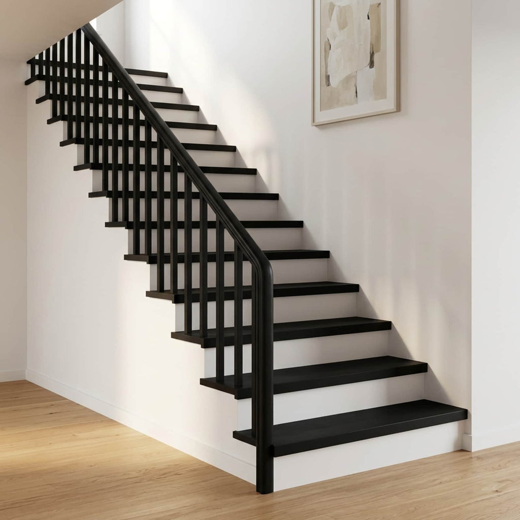 vidaXL Nakładki na schody 8 szt. 70 x 25 x 2 cm Czarny Drewno bukowe