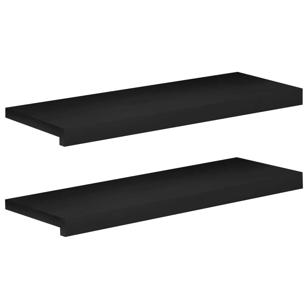 vidaXL Nakładki na schody 2 szt. 80 x 25 x 2 cm Czarny Drewno bukowe