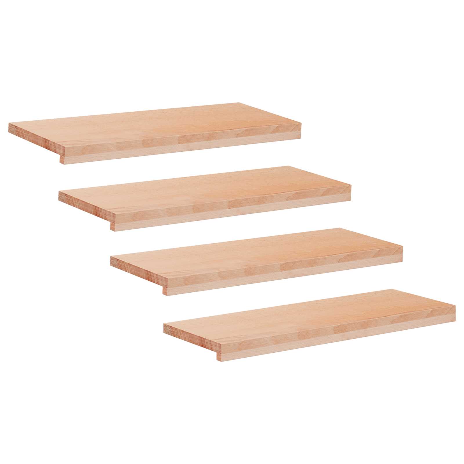 vidaXL Nakładki na schody 4 szt. 70 x 30 x 2 cm naturalny