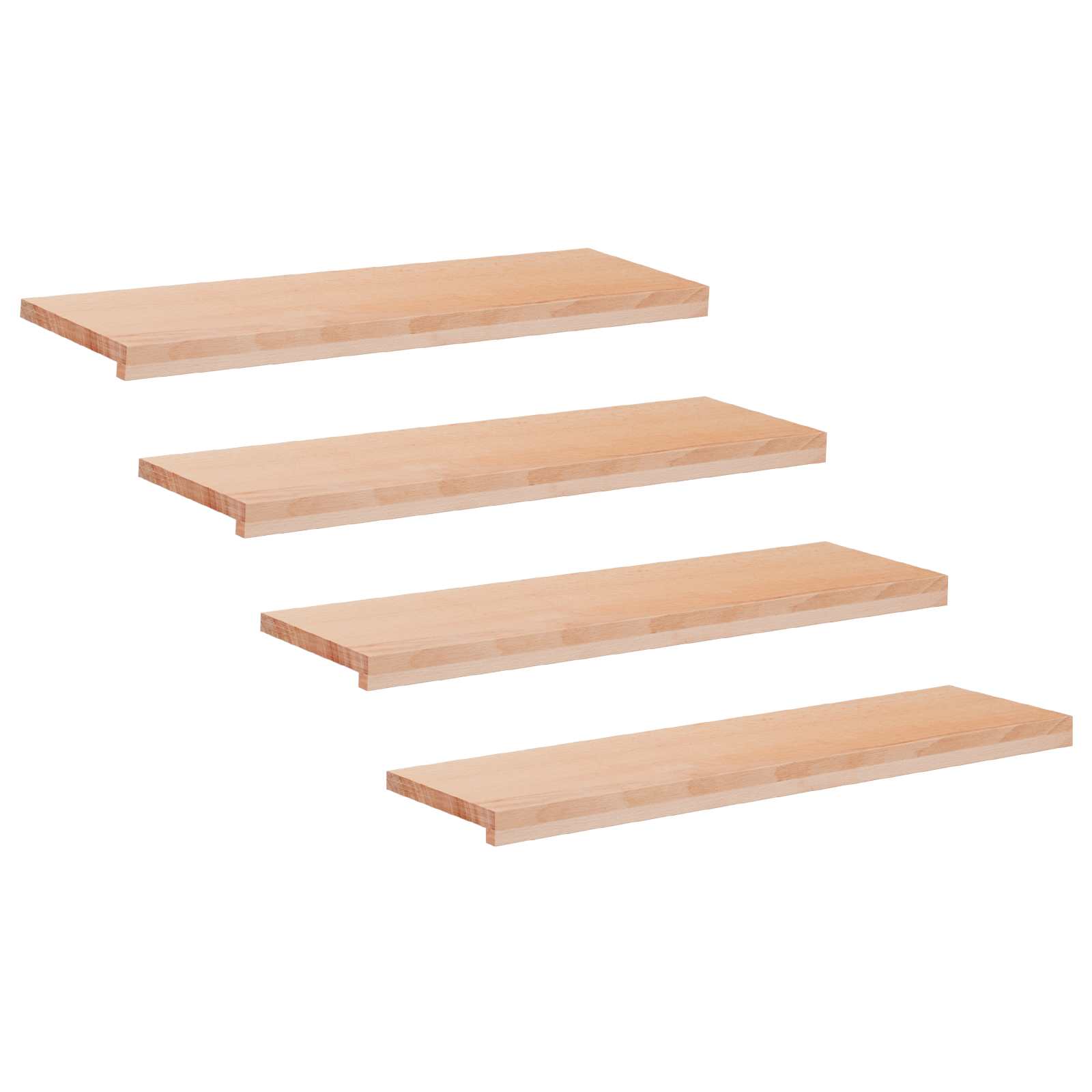 vidaXL Nakładki na schody 4 szt. 100 x 30 x 2 cm naturalny
