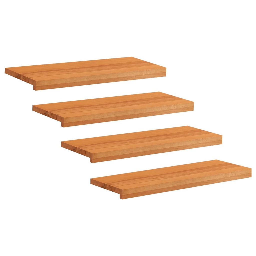 vidaXL Nakładki na schody 4 szt. 80 x 25 x 2 cm Jasny Brąz