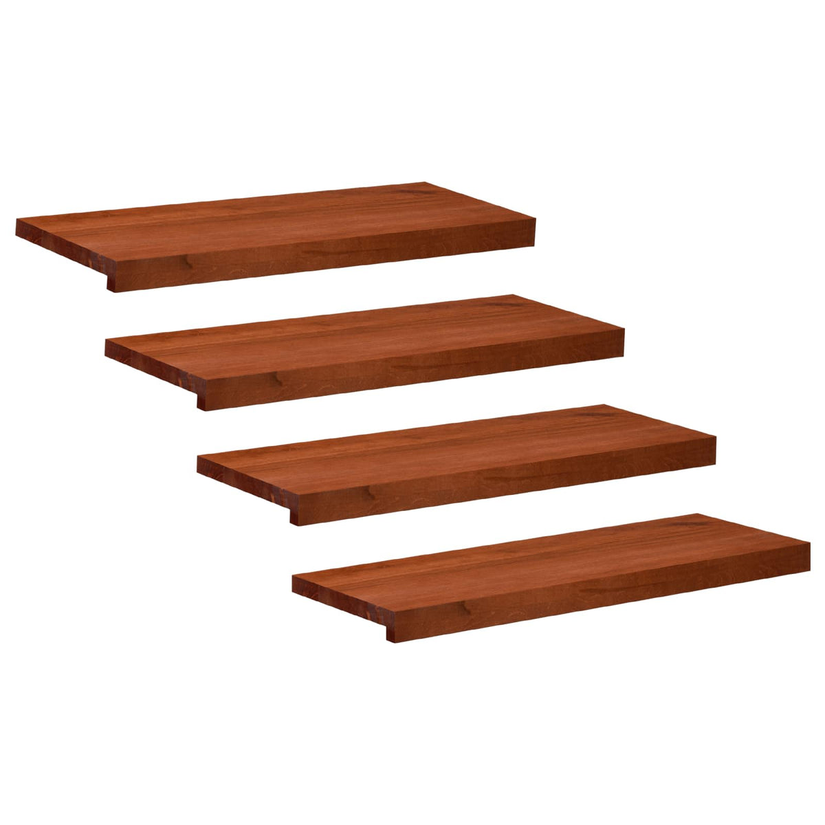 vidaXL Nakładki na schody 4 szt. 70 x 25 x 2 cm brązowy Drewno bukowe