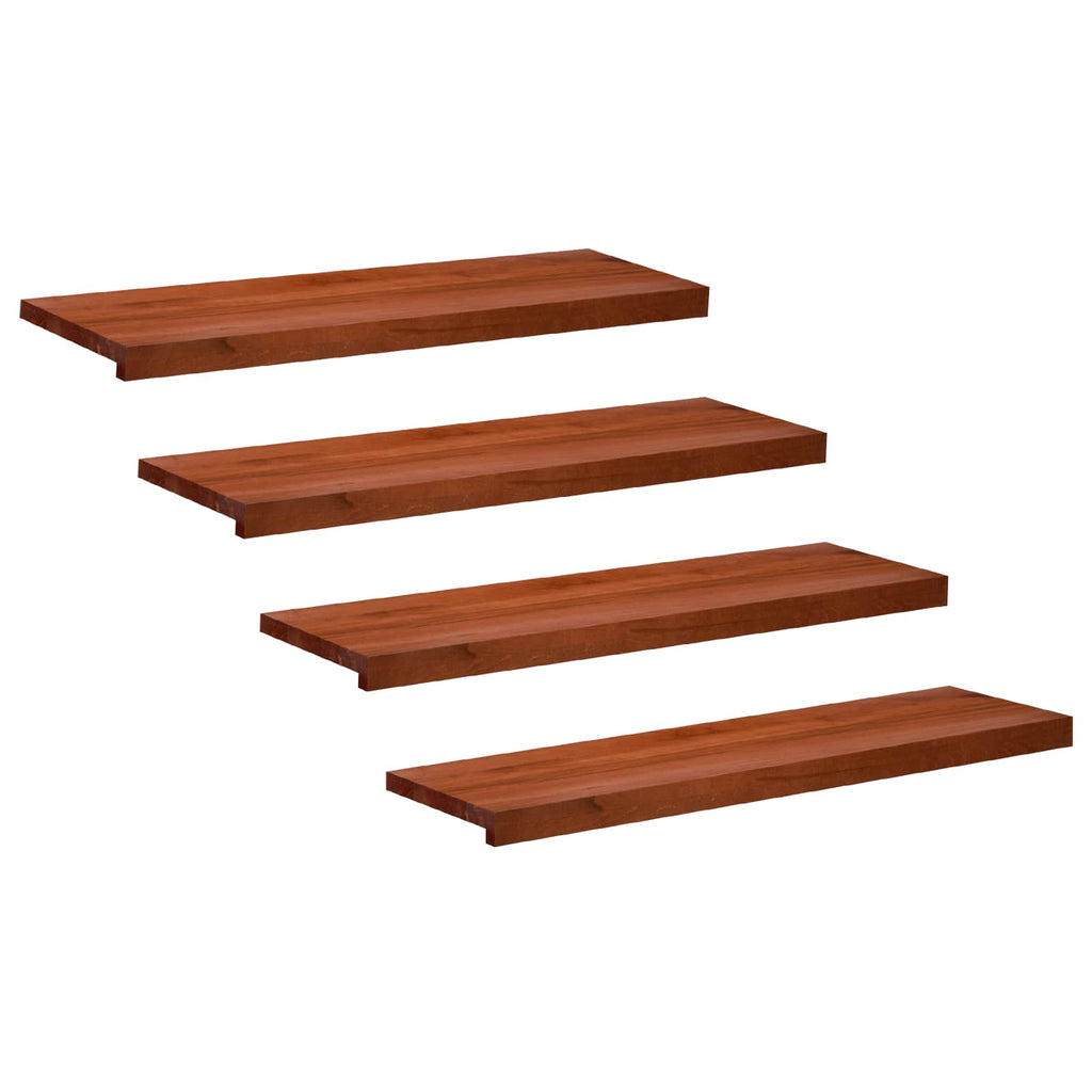 vidaXL Nakładki na schody 4 szt. 100 x 25 x 2 cm brązowy Drewno bukowe