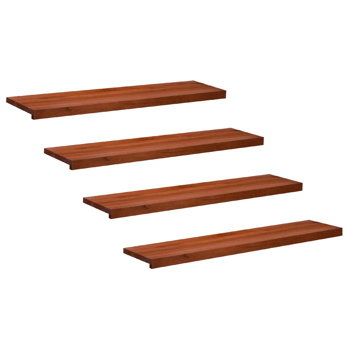 vidaXL Nakładki na schody 4 szt. 110 x 25 x 2 cm brązowy Drewno bukowe