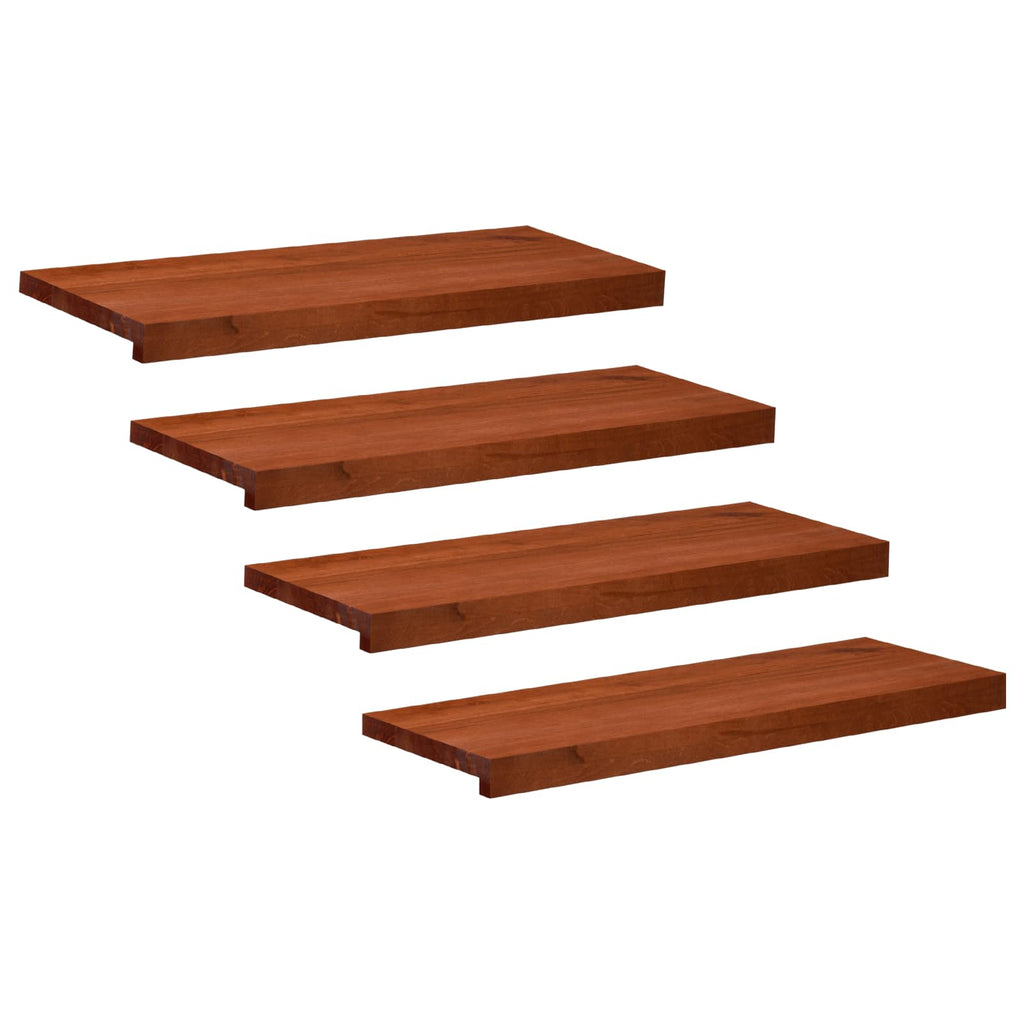 vidaXL Nakładki na schody 4 szt. 80 x 30 x 2 cm brązowy Drewno bukowe