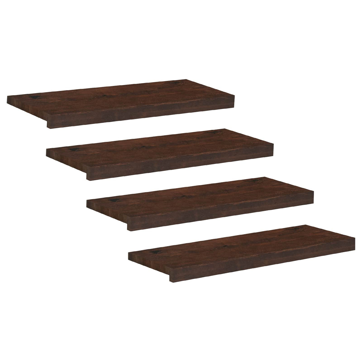 vidaXL Nakładki na schody 4 szt. 80 x 25 x 2 cm Ciemny brąz
