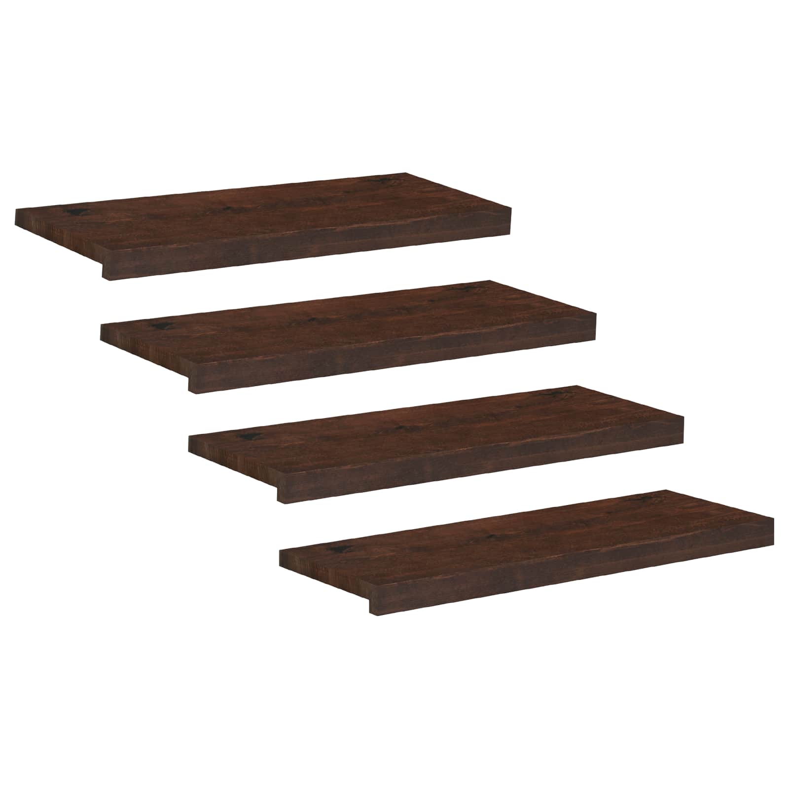 vidaXL Nakładki na schody 4 szt. 70 x 30 x 2 cm Ciemny brąz
