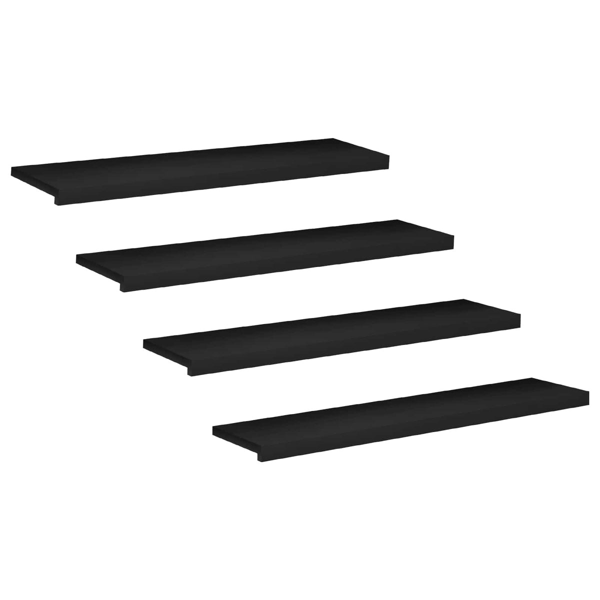 vidaXL Nakładki na schody 4 szt. 110 x 25 x 2 cm Czarny Drewno bukowe