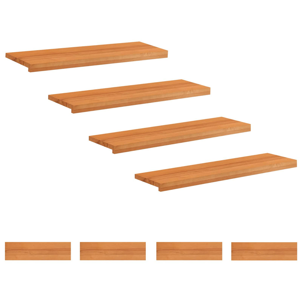 vidaXL Nakładki na schody 8 szt. 100 x 25 x 2 cm Jasny Brąz