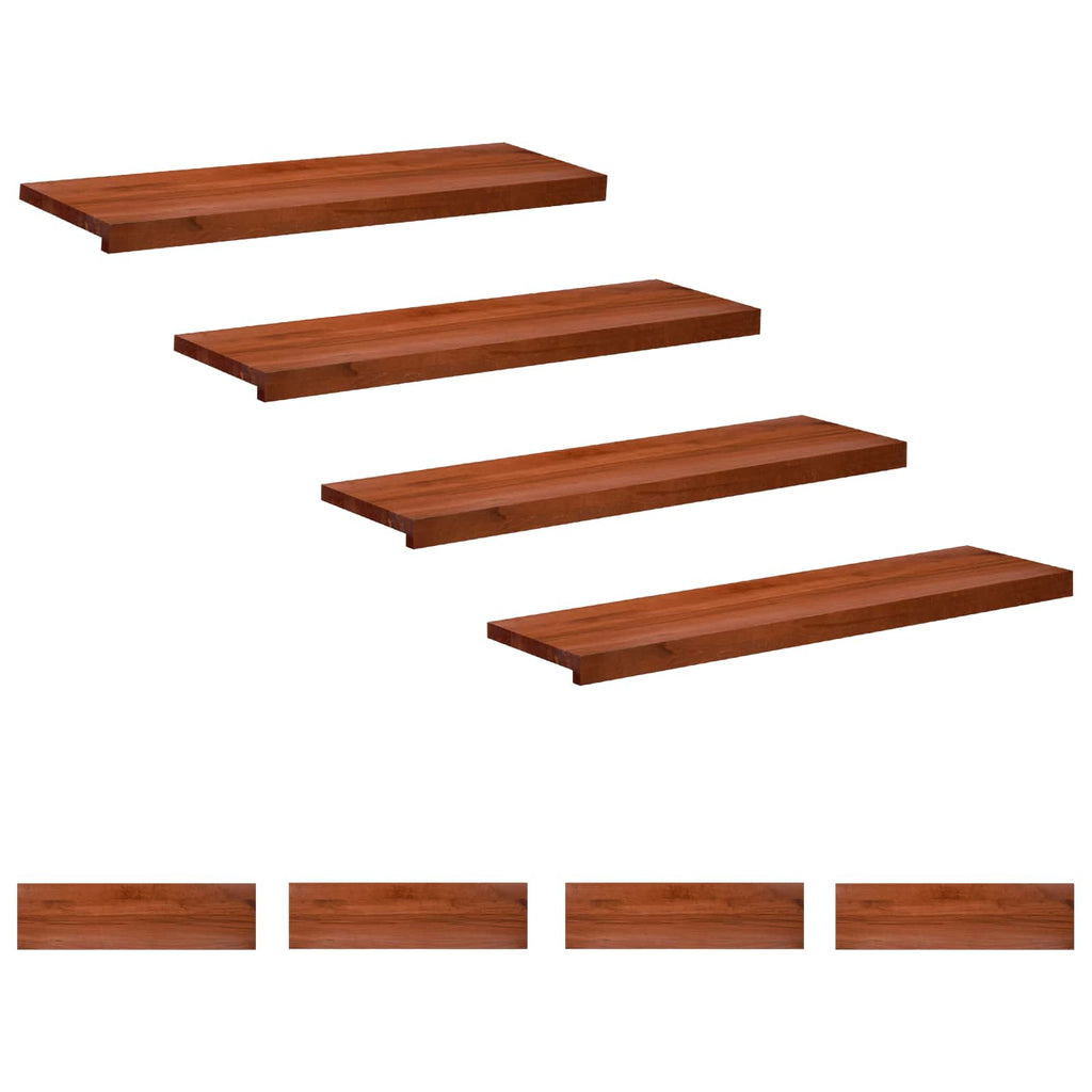 vidaXL Nakładki na schody 8 szt. 90 x 30 x 2 cm brązowy Drewno bukowe