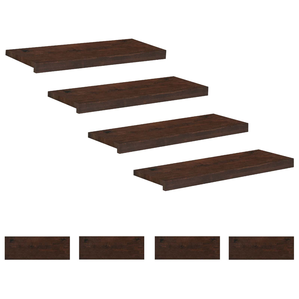 vidaXL Nakładki na schody 8 szt. 80 x 30 x 2 cm Ciemny brąz