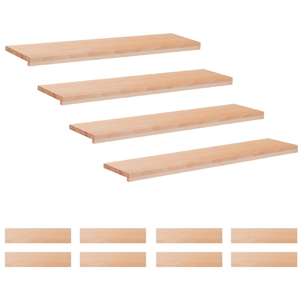 vidaXL Nakładki na schody 12 szt. 120 x 30 x 2 cm naturalny