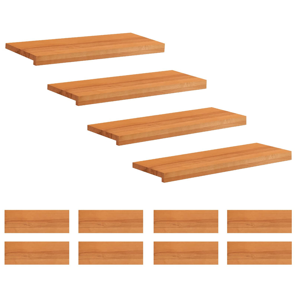vidaXL Nakładki na schody 12 szt. 80 x 30 x 2 cm Jasny Brąz