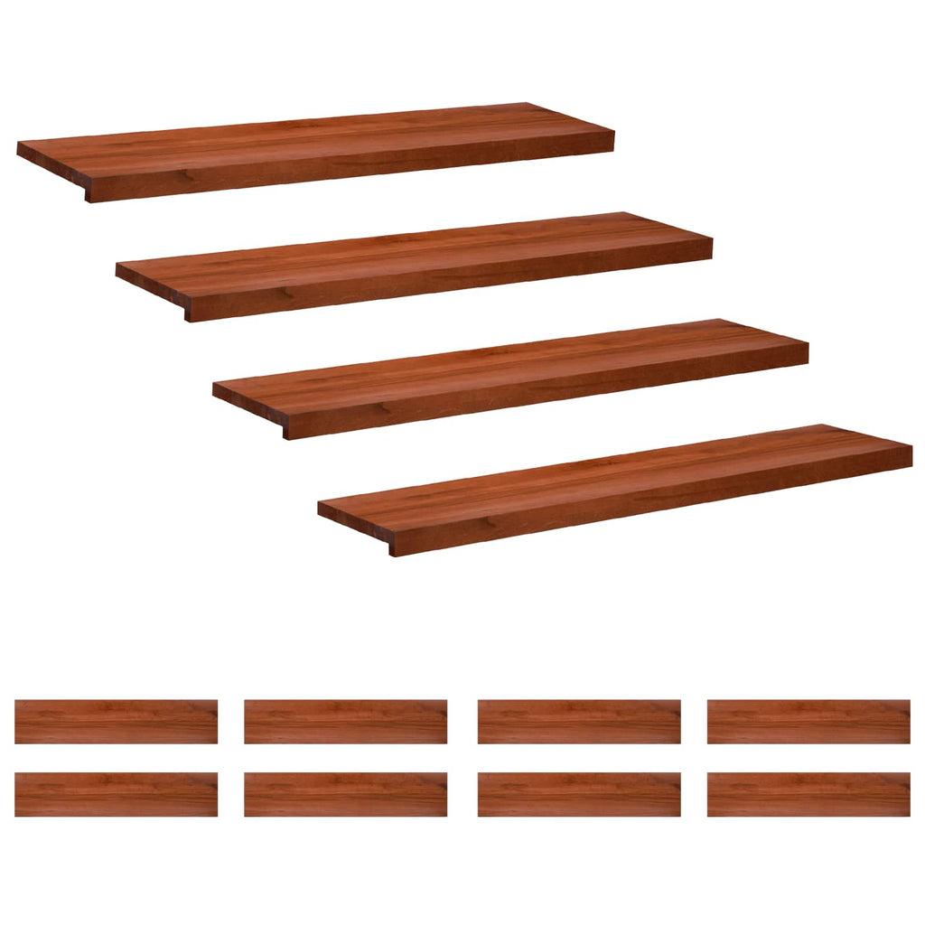 vidaXL Nakładki na schody 12 szt. 120 x 25 x 2 cm brązowy