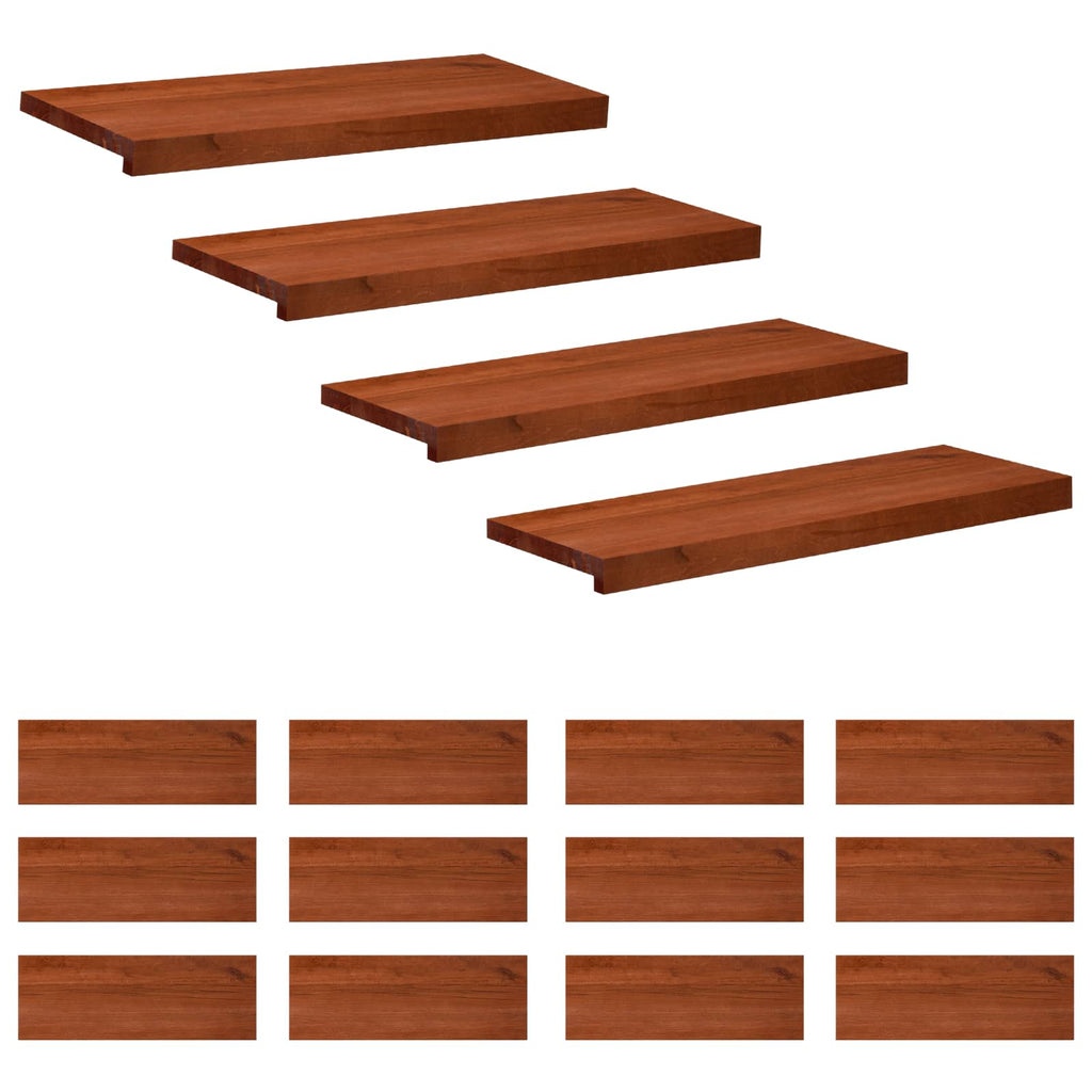 vidaXL Nakładki na schody 16 szt. 70 x 25 x 2 cm brązowy Drewno bukowe