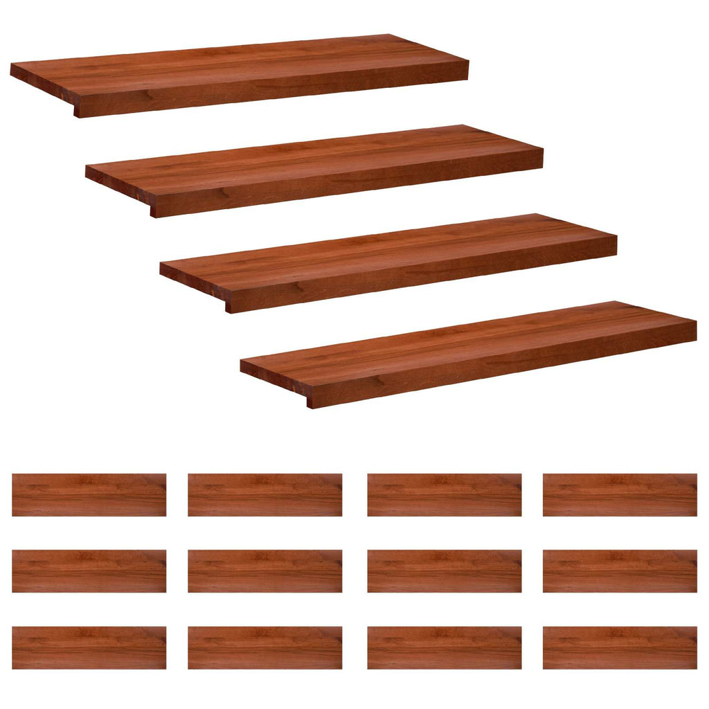 vidaXL Nakładki na schody 16 szt. 90 x 25 x 2 cm brązowy Drewno bukowe