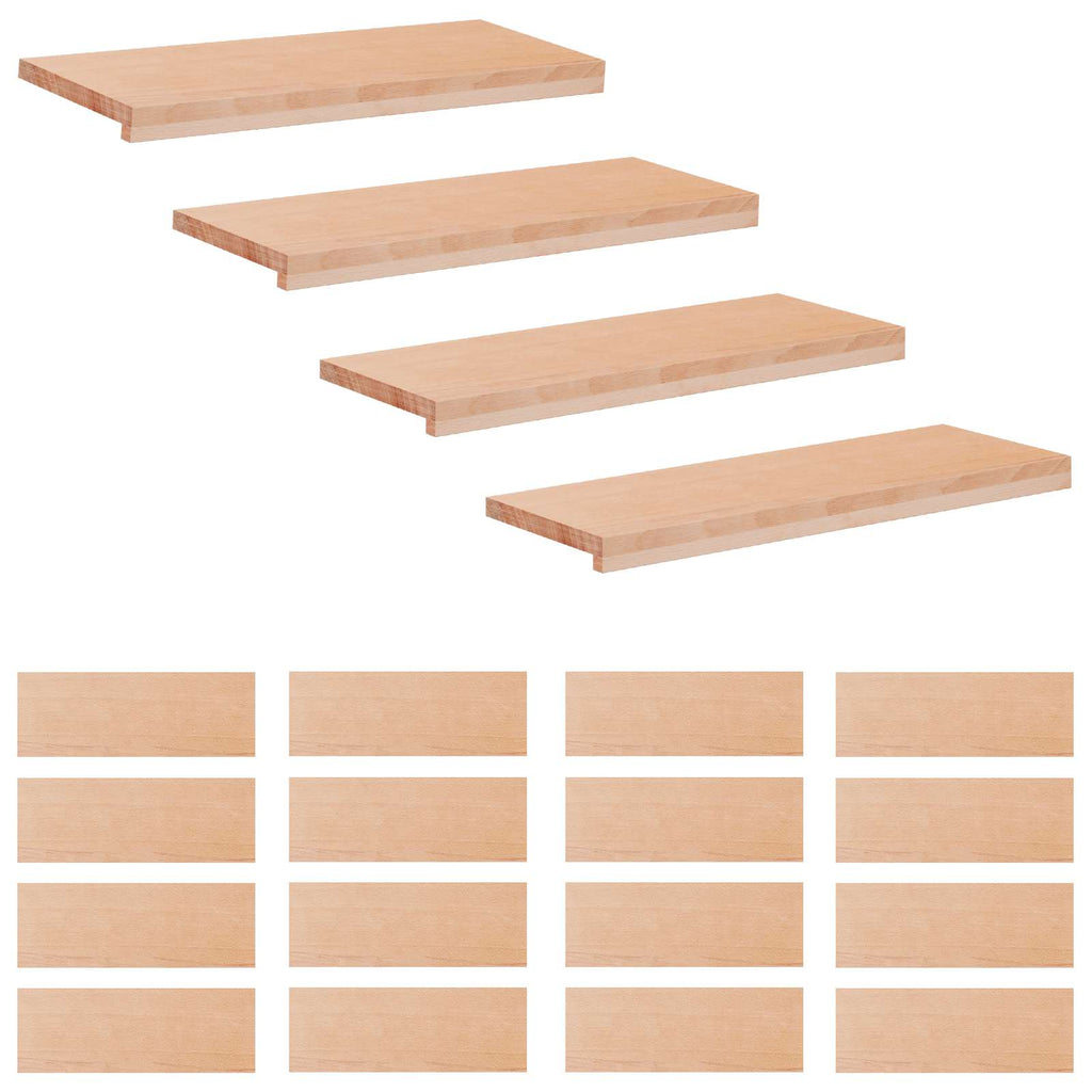 vidaXL Nakładki na schody 20 szt. 80 x 25 x 2 cm naturalny