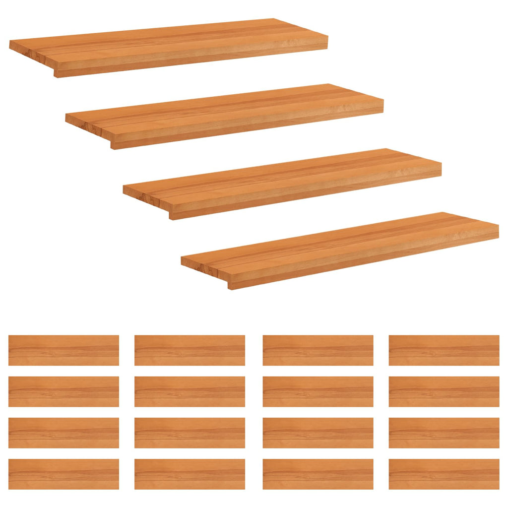 vidaXL Nakładki na schody 20 szt. 100 x 25 x 2 cm Jasny Brąz