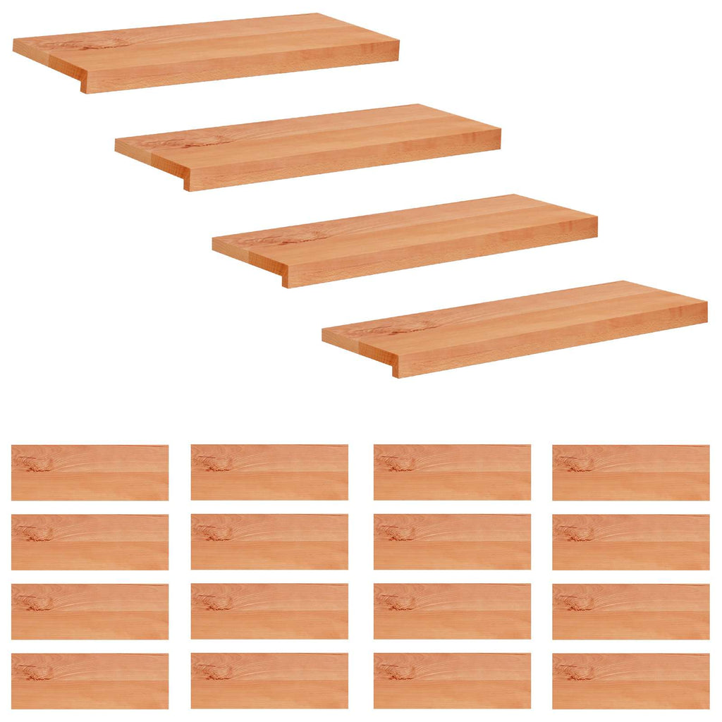 vidaXL Nakładki na schody 20 szt. 70 x 30 x 2 cm Lakier Drewno bukowe