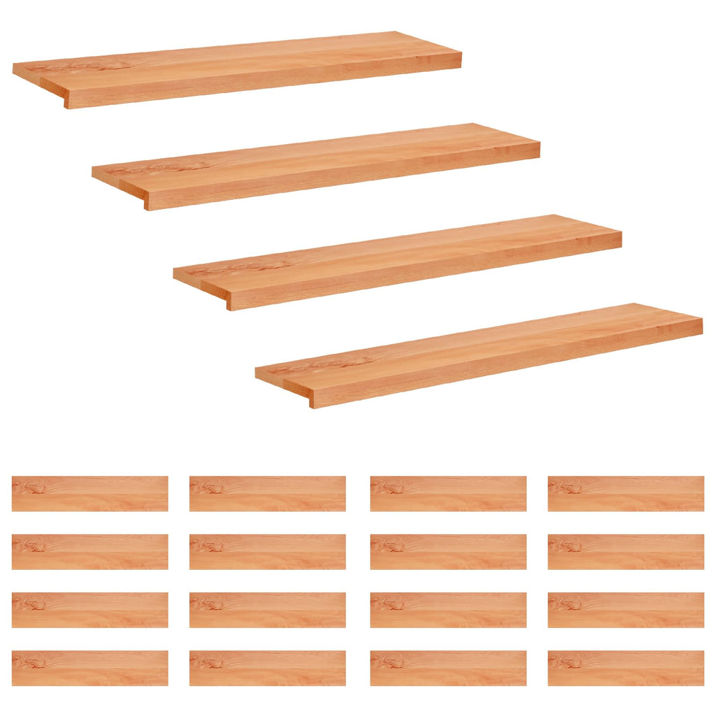 vidaXL Nakładki na schody 20 szt. 110 x 30 x 2 cm Lakier Drewno bukowe