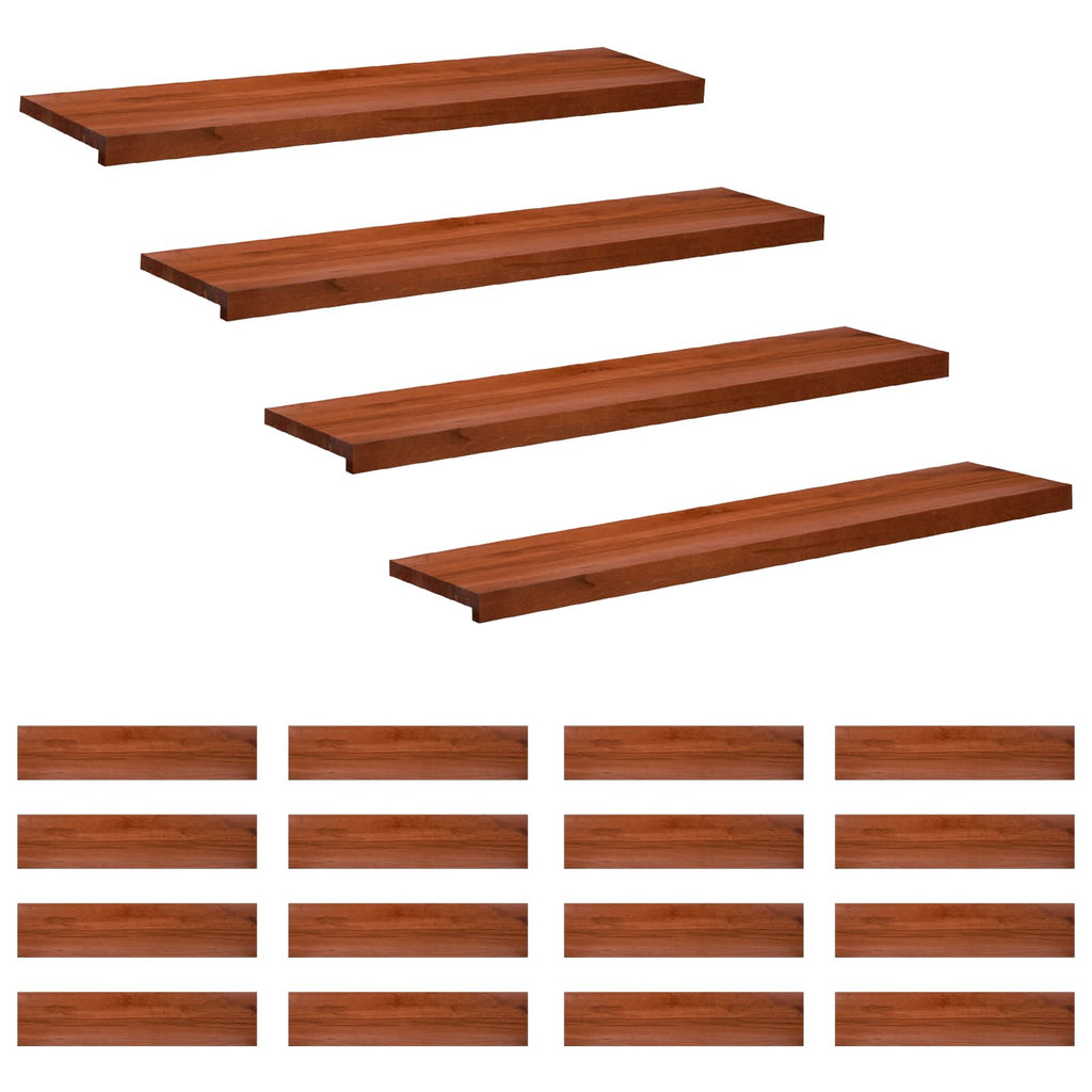 vidaXL Nakładki na schody 20 szt. 120 x 25 x 2 cm brązowy