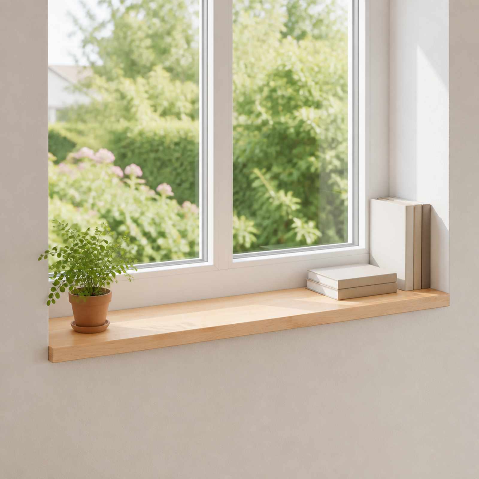 vidaXL Parapety 2 szt. naturalny 100 x 15 x 2 cm Drewno bukowe